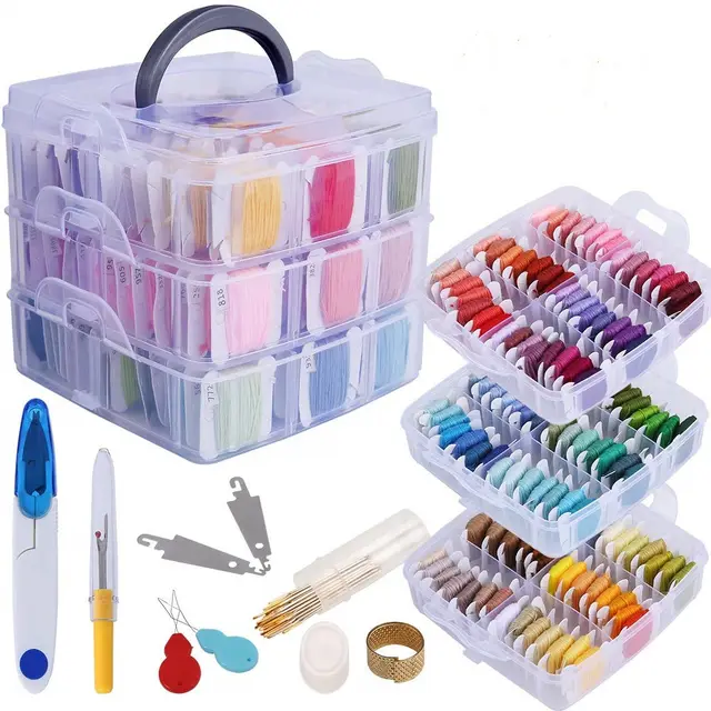 150 Color Thread With Accessories With Winding Plate 150Colors - Shop at LoveMi