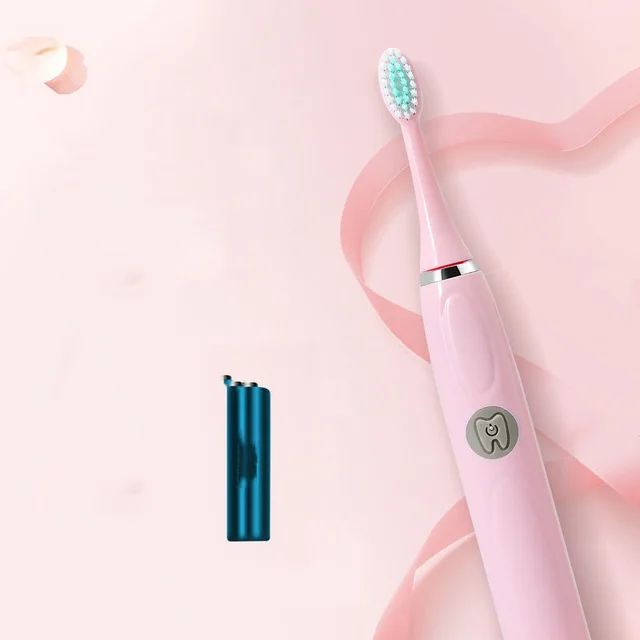 Electric Toothbrush Adult Student Party Fully Automatic Sonic Girl Heart Rechargeable Soft Hair Girl Powder Battery Models - Shop at LoveMi