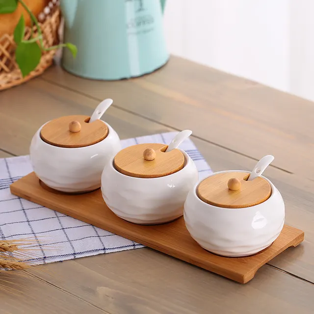 Seasoning Jar Seasoning Bottle Salt Monosodium Glutamate Seasoning Box Set Household Ripple - Shop at LoveMi