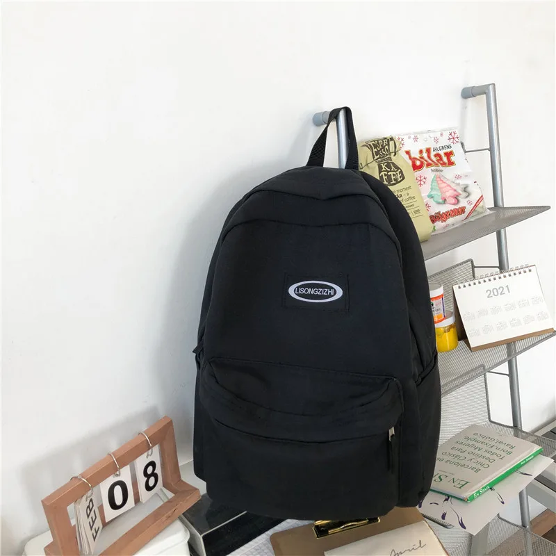 Casual All match Backpack Male Middle School Student Campus Black - Shop at LoveMi
