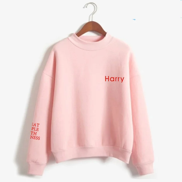 Casual High neck Long sleeved Sweater Pink - Shop at LoveMi