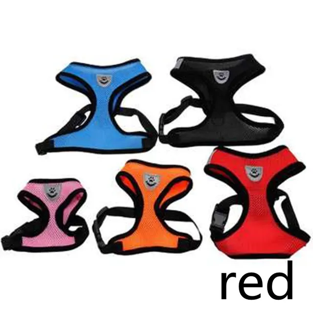 Dog Traction Chest Harness Comfortable Breathable Mesh Chest Harness Dog Vest style Chest Harness Red - Shop at LoveMi