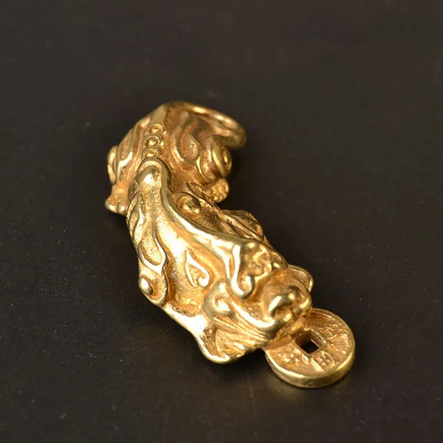 Brass Brave Keychain Pendant Car Key Chain Male Copper Brave The Trumpet Makes Bright Brave - Shop at LoveMi