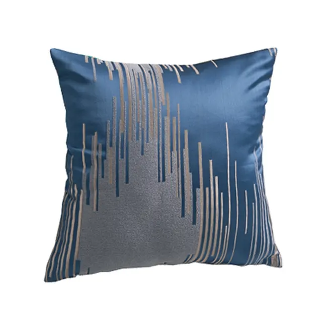 Flower Rhombus Striped Plaid Sofa Pillow Blue - Shop at LoveMi