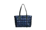 Trendy Lady's Bag, Solid Color Quilted Bag,Practical, Large-capacity Fashion Handbag - Blue