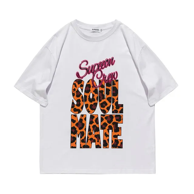 Letter Print Short sleeved T shirt White - Shop at LoveMi