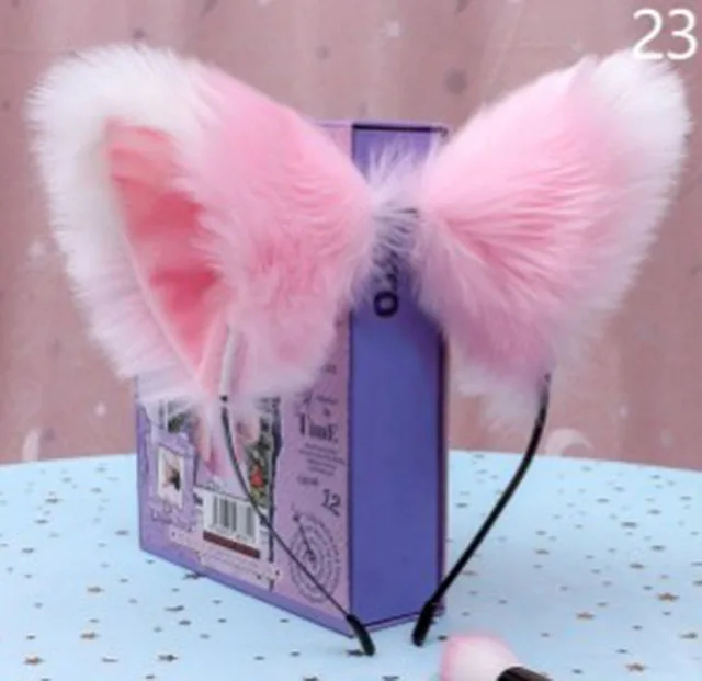 Anime Cat Girl Hair Hoop Headband Cat Ears Pink - Shop at LoveMi