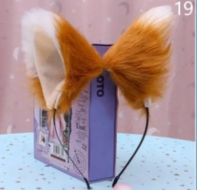 Anime Cat Girl Hair Hoop Headband Cat Ears Yellow White - Shop at LoveMi