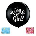 Black Balloon With Paper