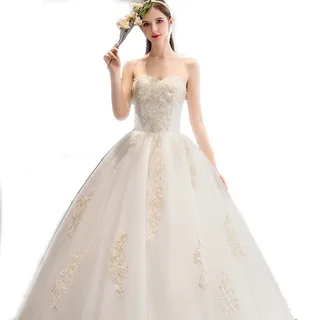 Bride Long-sleeved Forest Super Fairy Dream Luxury Luxury Starry Sky Trailing - White