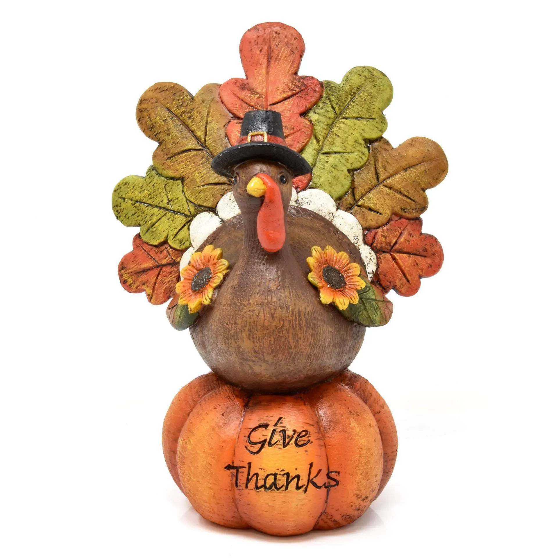 Turkey Table Decoration Figurines Party Christmas Decoration Resin Ornaments - Pumpkin Turkey