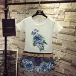 Blue Peony Short Sleeve