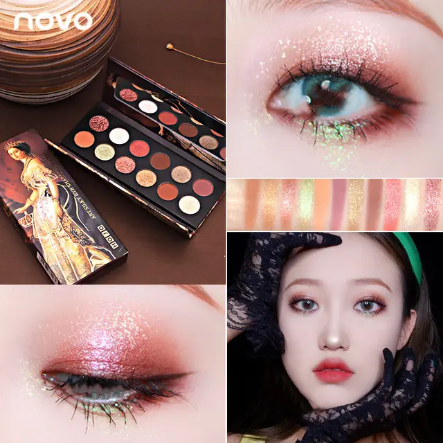 Matte Pearlescent Earth Color Waterproof Eyeshadow Three dimensional Makeup Default - Shop at LoveMi