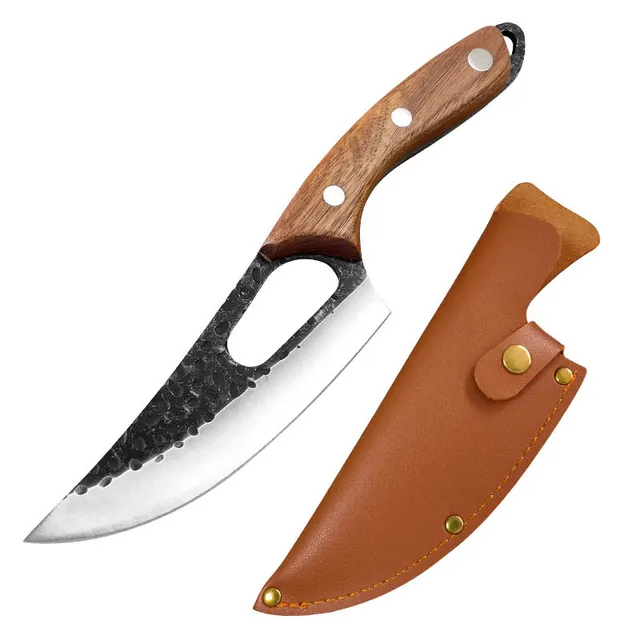 Hand forged Boning Knife Stainless Steel Brown - Shop at LoveMi