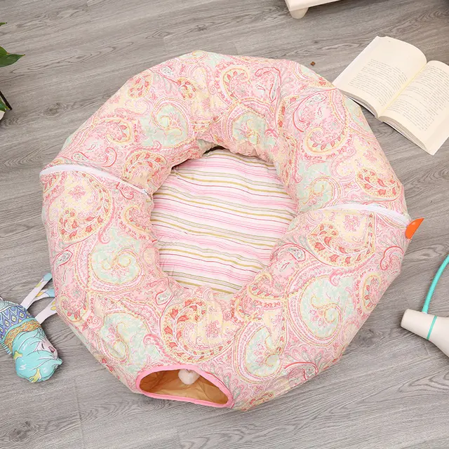 The New Pet Cat Tunnel Sleeping Nest Can Accommodate Folding Cat Channel Intellectual Cat Toy - Korean Fans All Month - View 1