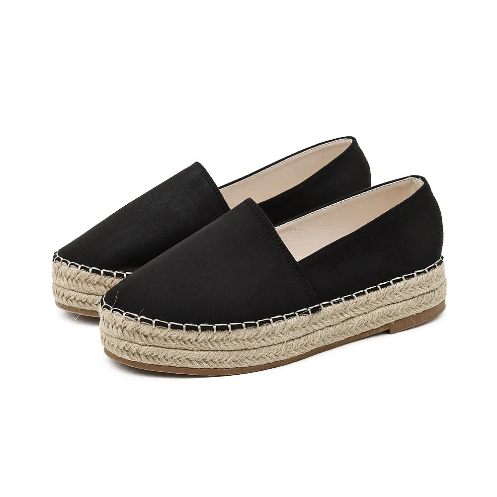 New Style Woven Fisherman Middle Mouth Soft Leather Sleeve Retro British Style Low top Overshoes Women Black - Shop at LoveMi