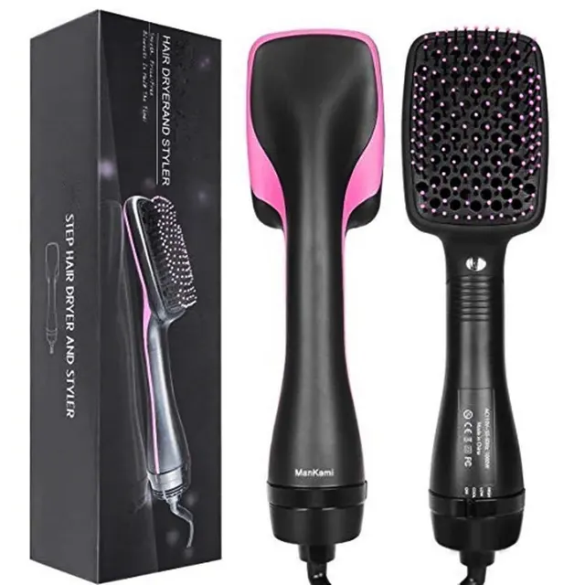 Electric Hair Dryer Comb 2 In 1 Black - Shop at LoveMi