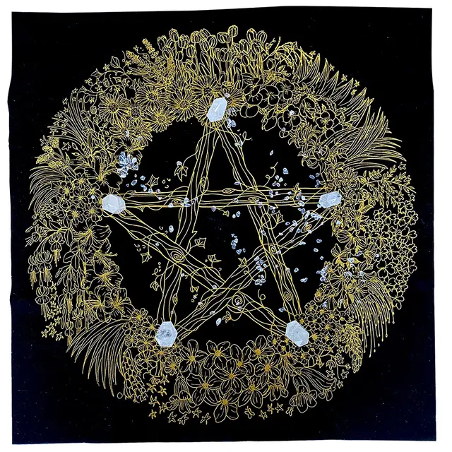 Thick Velvet Crystal Flower Story Tarot Tablecloth Flower Story Tarot Wallpaper - Shop at LoveMi