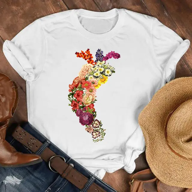 Ladies Cartoon Butterfly Flower Short sleeved Dress 8 Style - Shop at LoveMi