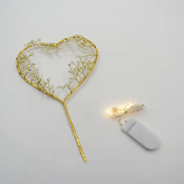 Pearl Gold Glowing Handmade Love Heart Ring With Lights - Shop at LoveMi