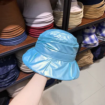 Anti UV Coating Fisherman Hat Blue - Shop at LoveMi