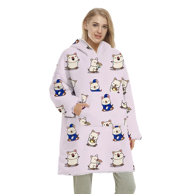 Mink Fleece Keeps Warm On Both Sides And Can Wear Blanket Sweater - Shop at LoveMi