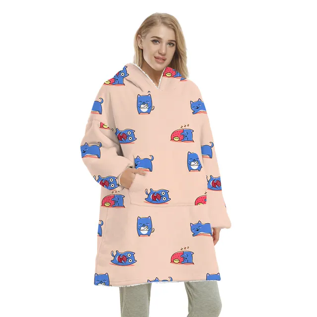 Mink Fleece Keeps Warm On Both Sides And Can Wear Blanket Sweater - Shop at LoveMi