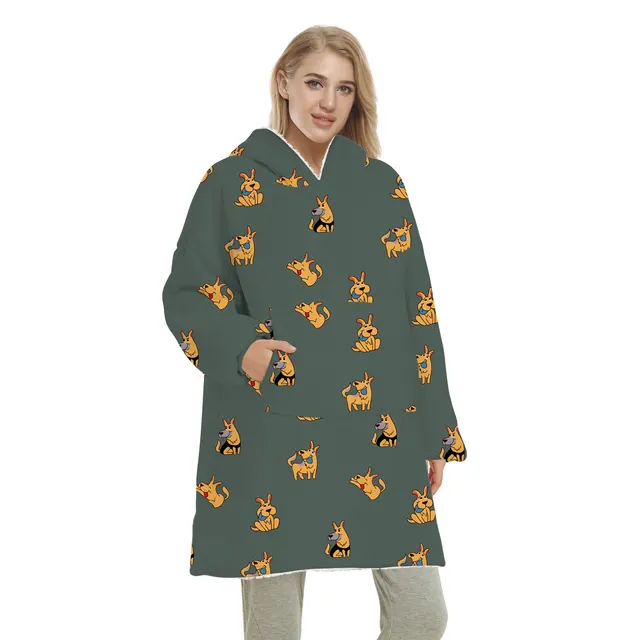 Mink Fleece Keeps Warm On Both Sides And Can Wear Blanket Sweater G - Shop at LoveMi