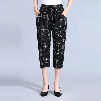 Loose Straight leg Mother's Floral Pants 5 Style - Shop at LoveMi