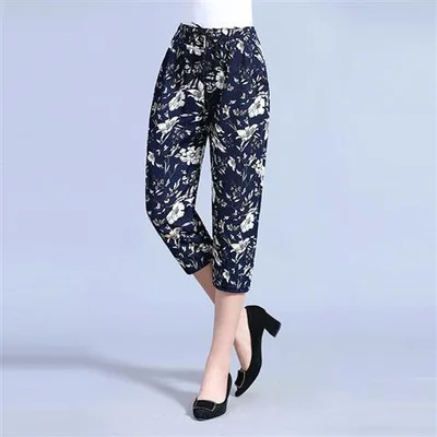Loose Straight leg Mother's Floral Pants 6 Style - Shop at LoveMi