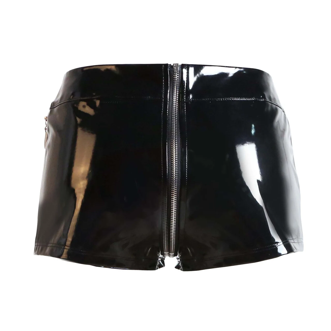 Shorts Punk Ladies Leather Pants - Black