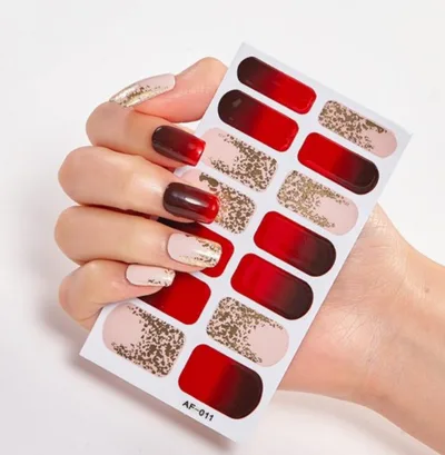 Nail Stickers, Nail Polish Glue, Full Nail Stickers Style11 - Shop at LoveMi