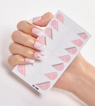 Nail Stickers, Nail Polish Glue, Full Nail Stickers Style39 - Shop at LoveMi