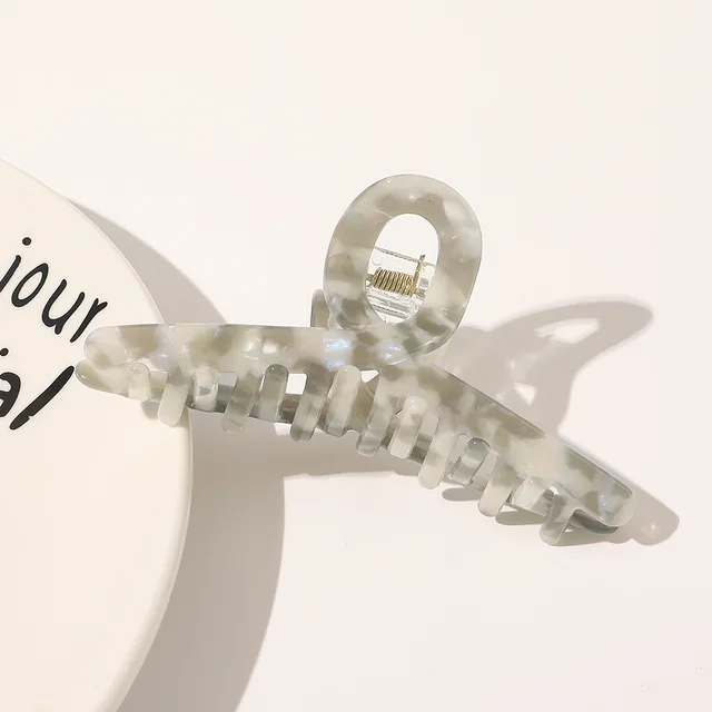 Acetate Plate Plate Hair Clip Korean Style Simple Hair Clip Small Hair Accessories Hair Clip Top Clip Grey - Shop at LoveMi