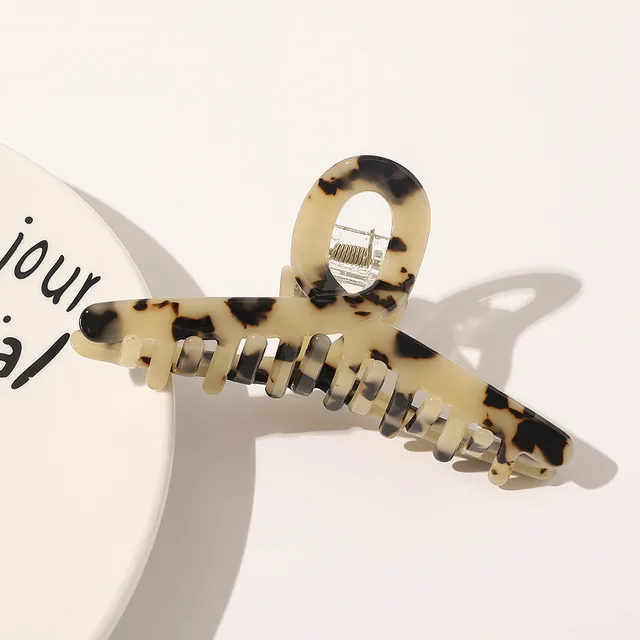 Acetate Plate Plate Hair Clip Korean Style Simple Hair Clip Small Hair Accessories Hair Clip Top Clip Light Coffee - Shop at LoveMi