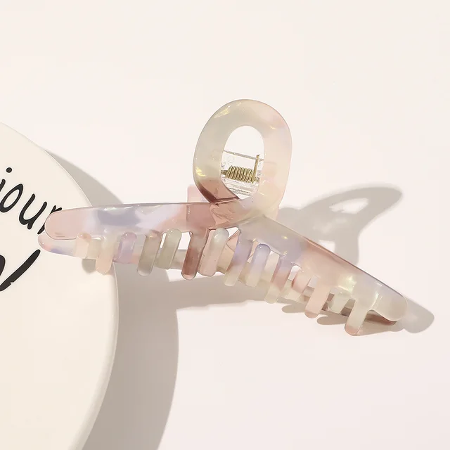 Acetate Plate Plate Hair Clip Korean Style Simple Hair Clip Small Hair Accessories Hair Clip Top Clip Pink Purple - Shop at LoveMi