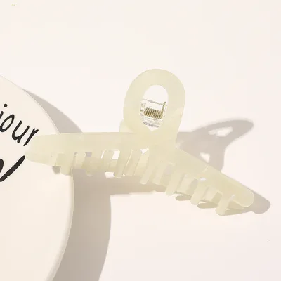 Acetate Plate Plate Hair Clip Korean Style Simple Hair Clip Small Hair Accessories Hair Clip Top Clip White - Shop at LoveMi