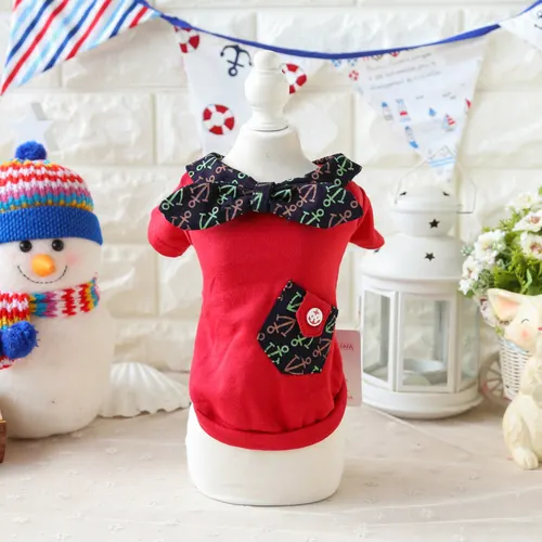 Anchor Pocket Scarf Dog Pet Two legged Clothes Red - Shop at LoveMi