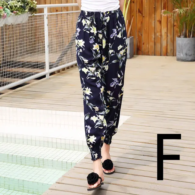 Cotton Bloomers Printed Casual Radish Trousers - Shop at LoveMi