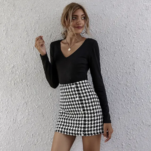 European And American Women's A line Skirt Black - Shop at LoveMi