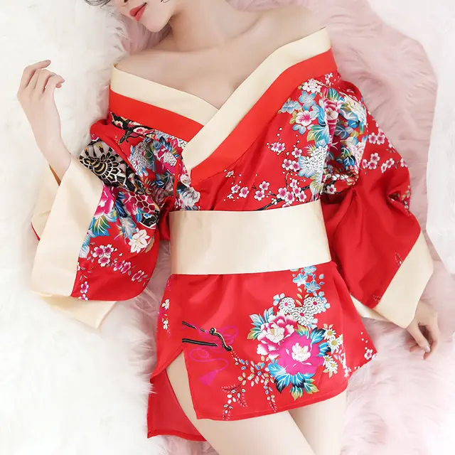 Cheongsam Dress Sexy Floral Cheongsam Dew Shoulder Cheongsam Floral Dress Red - Shop at LoveMi