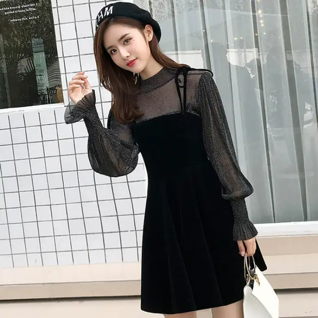 Large Size Slim Two piece Red Suspender Skirt Black Slingblack Top - Shop at LoveMi