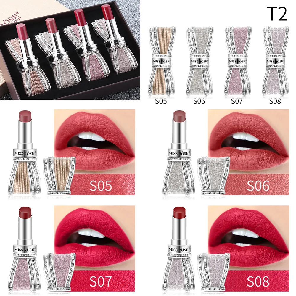 Bowknot Lipstick Sweet And Colourful Star Four-pack Lipstick Set - 2Style