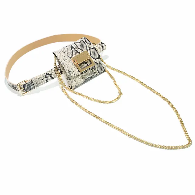 All match Snake Pattern Shoulder Bag Decorative Belt Serpentine - Shop at LoveMi