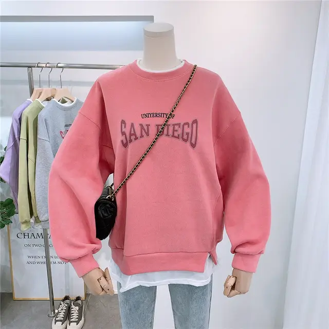 Fake Two piece Sweater Women New Spring Korean Version Loose Pink - Shop at LoveMi