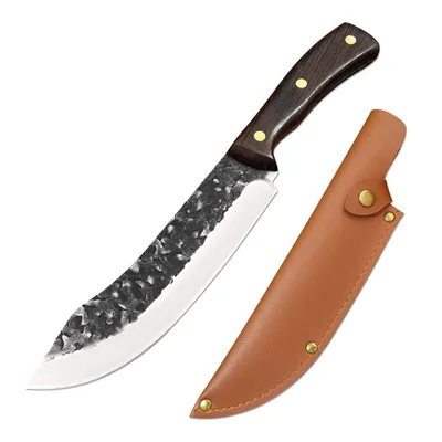 Stainless Steel Pork Stall Meat Cutting Knife Peeling Knife Leather Case - Shop at LoveMi
