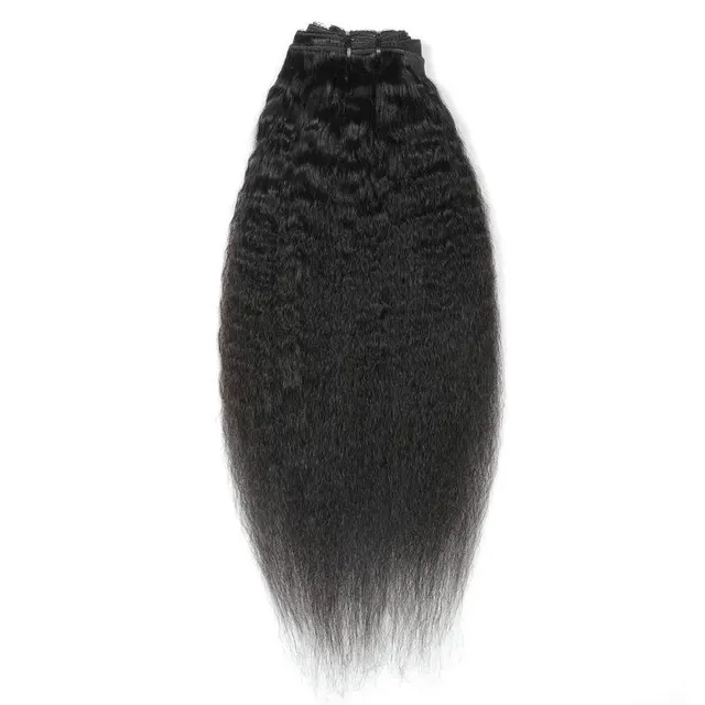Kinky Straight ClipIn Human Hair Extensions Natural 12Inch - Shop at LoveMi