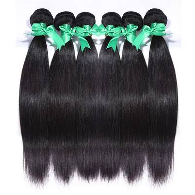 Indian Hair Straight Natural Color Real Hair Weave Photo Color - Shop at LoveMi
