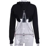 Buckle Chain Shawl Women's Outer Guard - Black