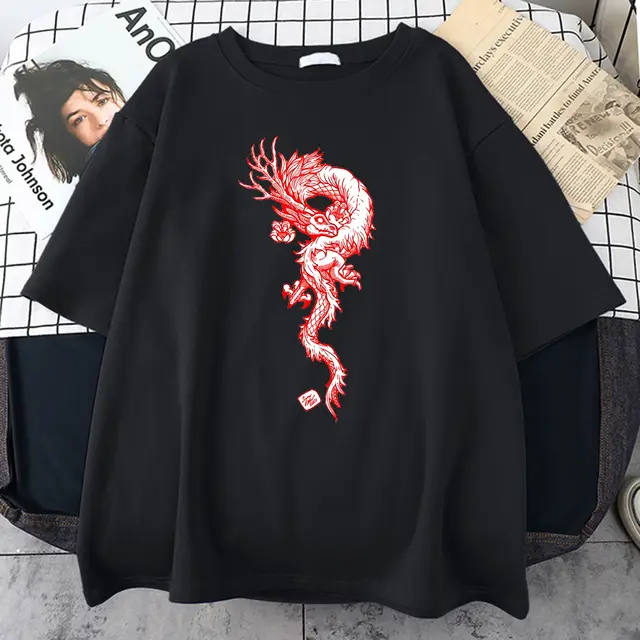 Awesome Japanese Dragon Printing Men'S T Shirt Simplicity 1084E - Shop at LoveMi